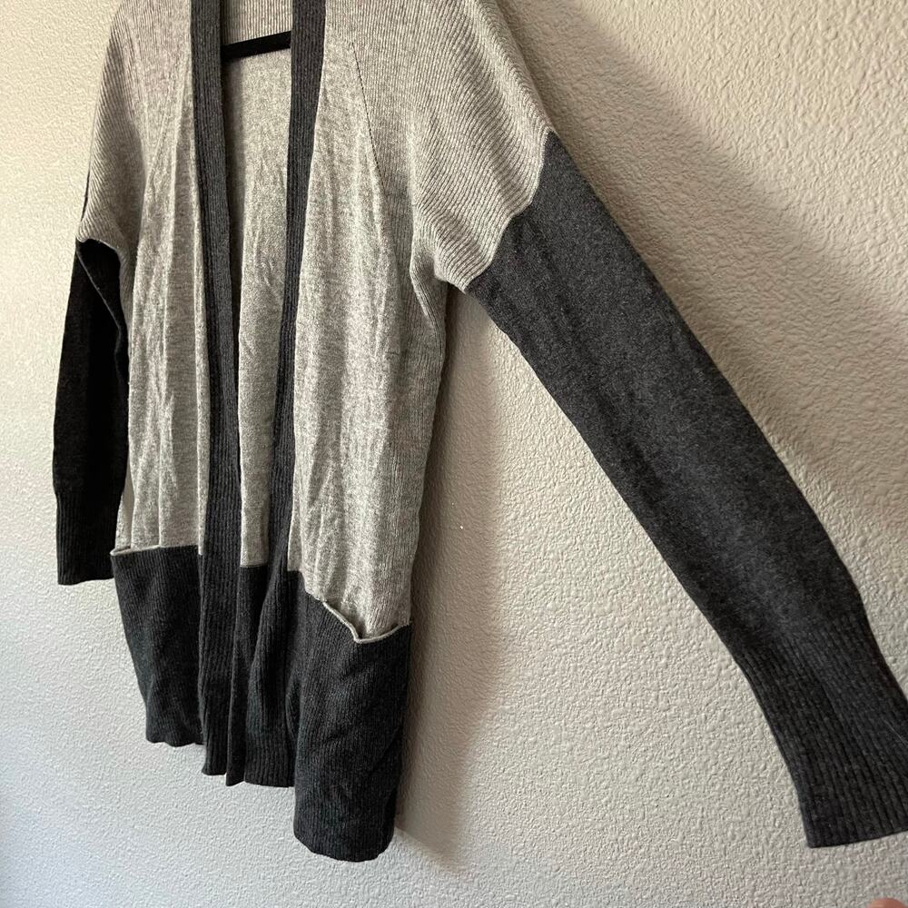 Vince Open Front Long Sleeve Color Block Cashmere… - image 2